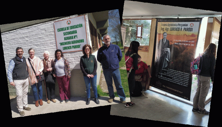 Visita a la Escuela Agrotécnica Lorenzo R. Parodi y regalo de una gigantografía del Ingeniero.